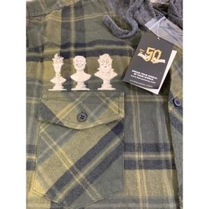 Disney Haunted Mansion 50th Anniversary Our Universe Flannel Hooded Shirt Medium